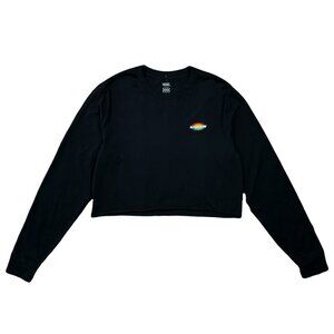 Vans Long Sleeve Boyfriend Crop Tee New